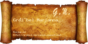 Grébel Marianna névjegykártya